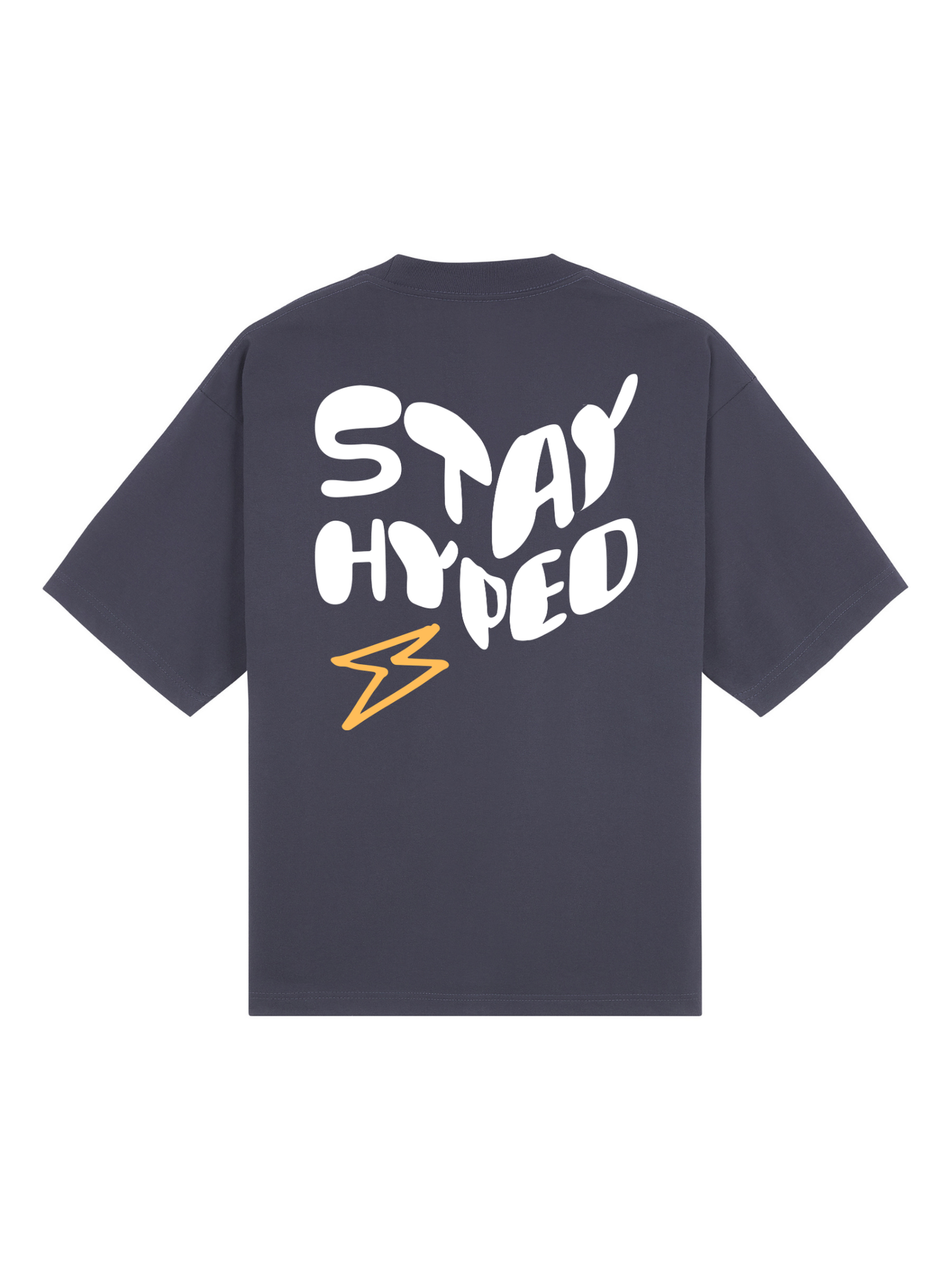 Stay Hyped Tee — Black / Gray / Oat / White