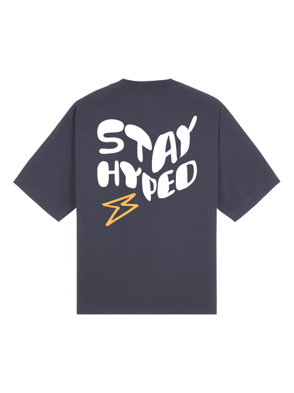 Stay Hyped Tee — Black / Gray / Oat / White