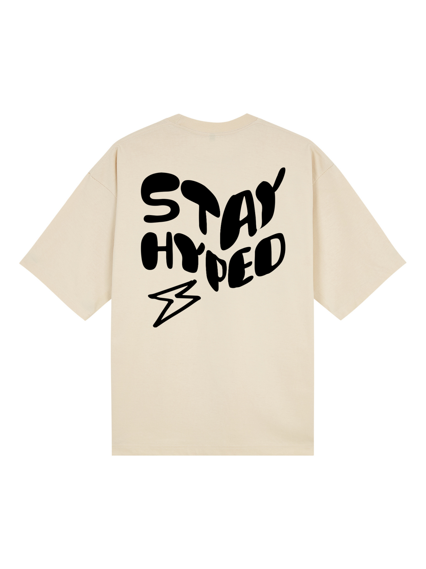 Stay Hyped Tee — Black / Gray / Oat / White